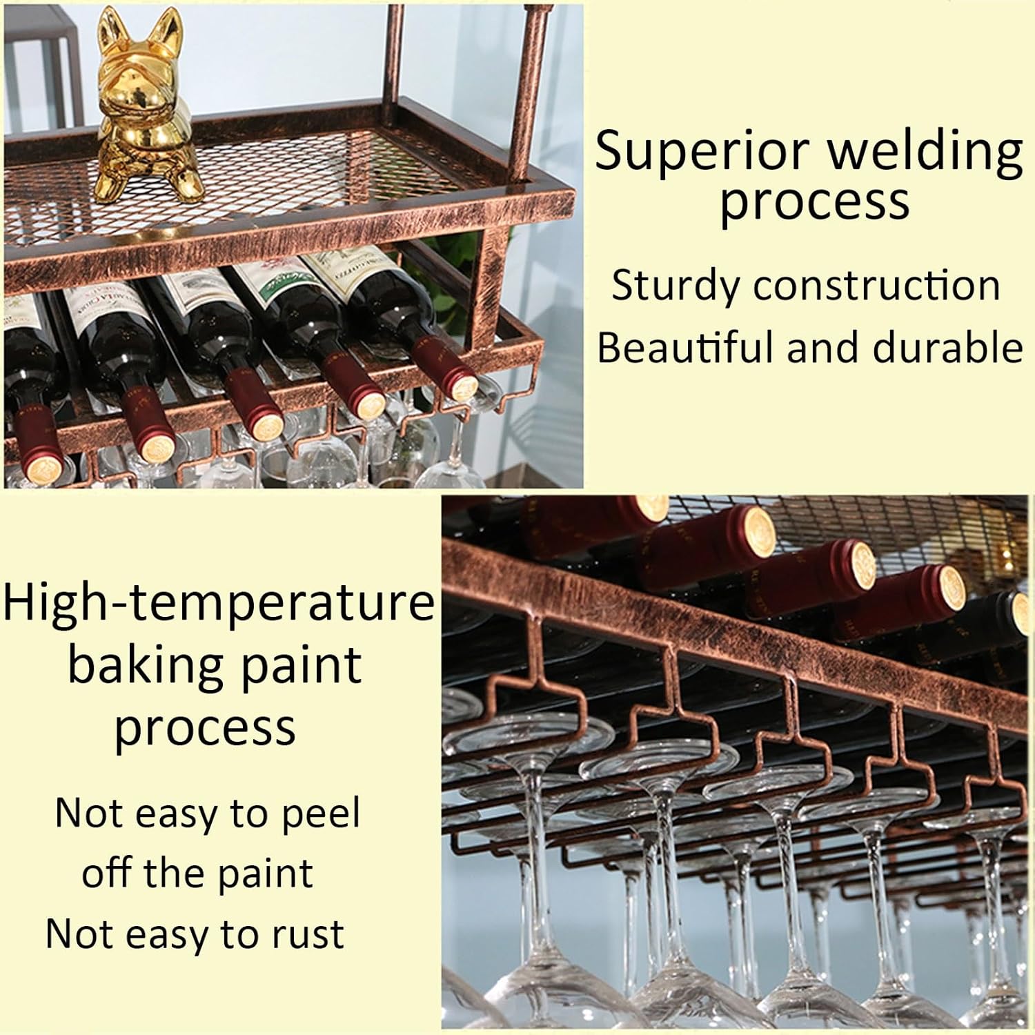 LIGUOYI Adjustable Ceiling Wine Glass Rack