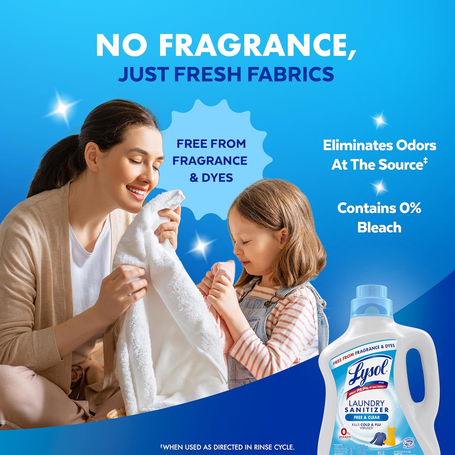 Lysol Laundry Sanitizer Additive 90 Fl Oz Free Clear