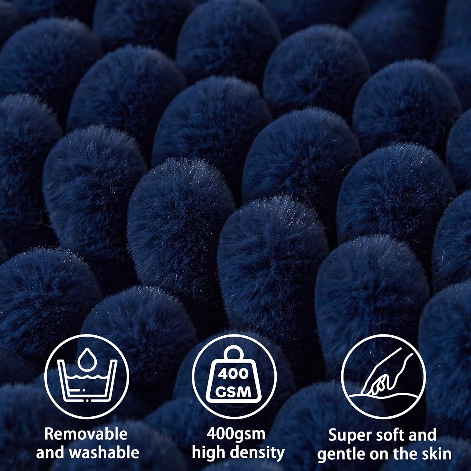 AmyWtb Headboard Pillow with Neck Roll Pillow Blue 39x8x20 Inches