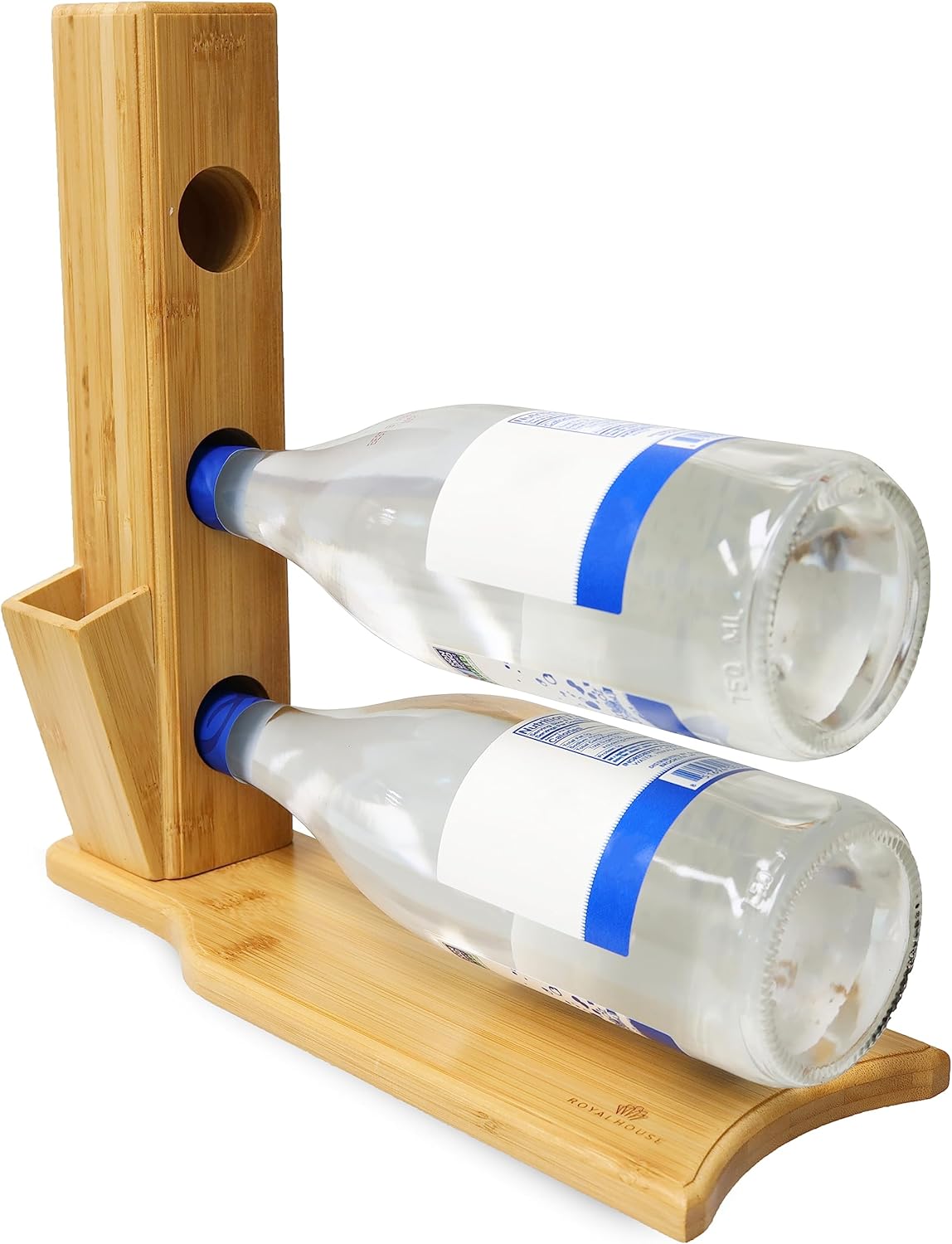 RoyalHouse Bamboo Wine Rack 3 Compartments