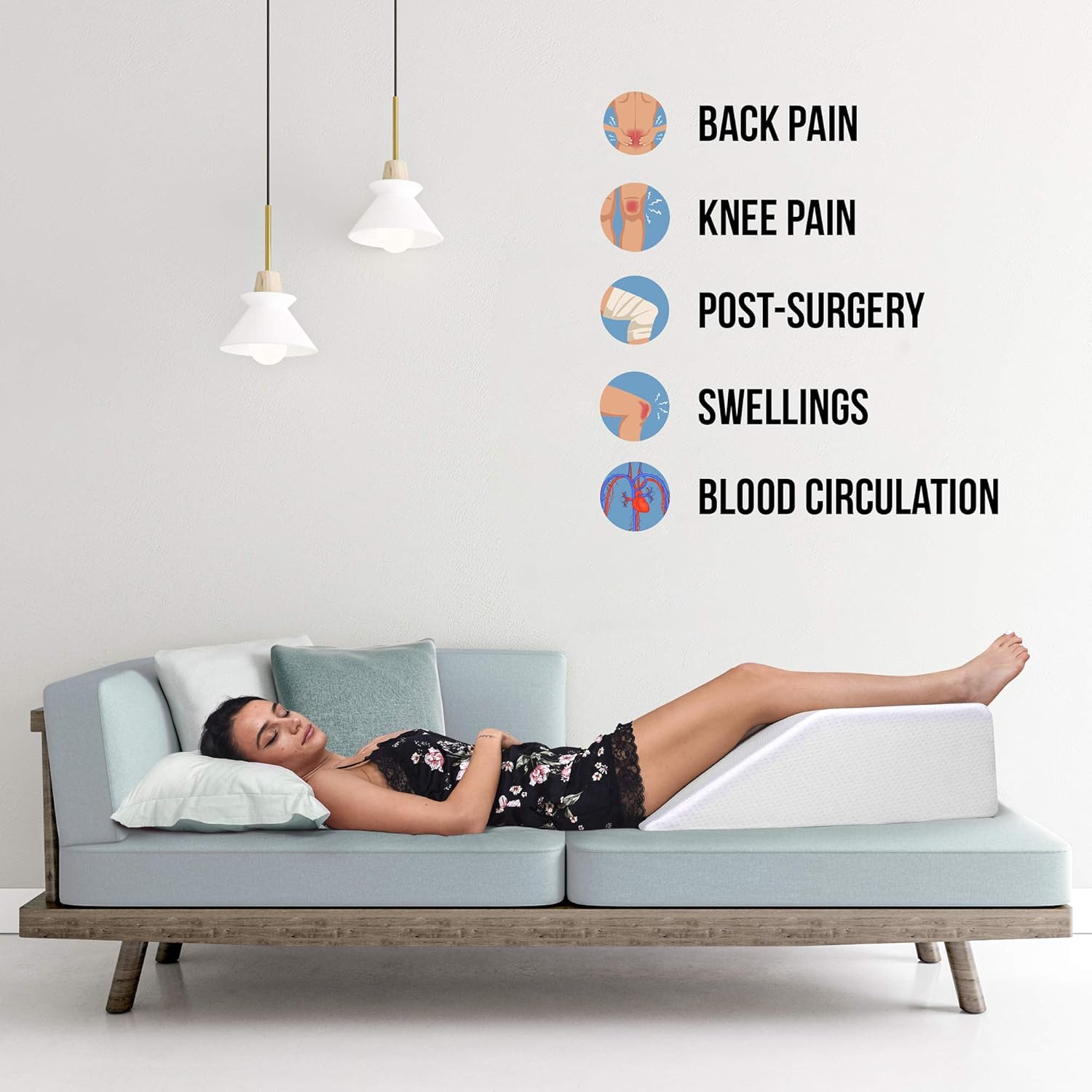 Abco Tech Leg Elevation Pillow with Cooling Gel