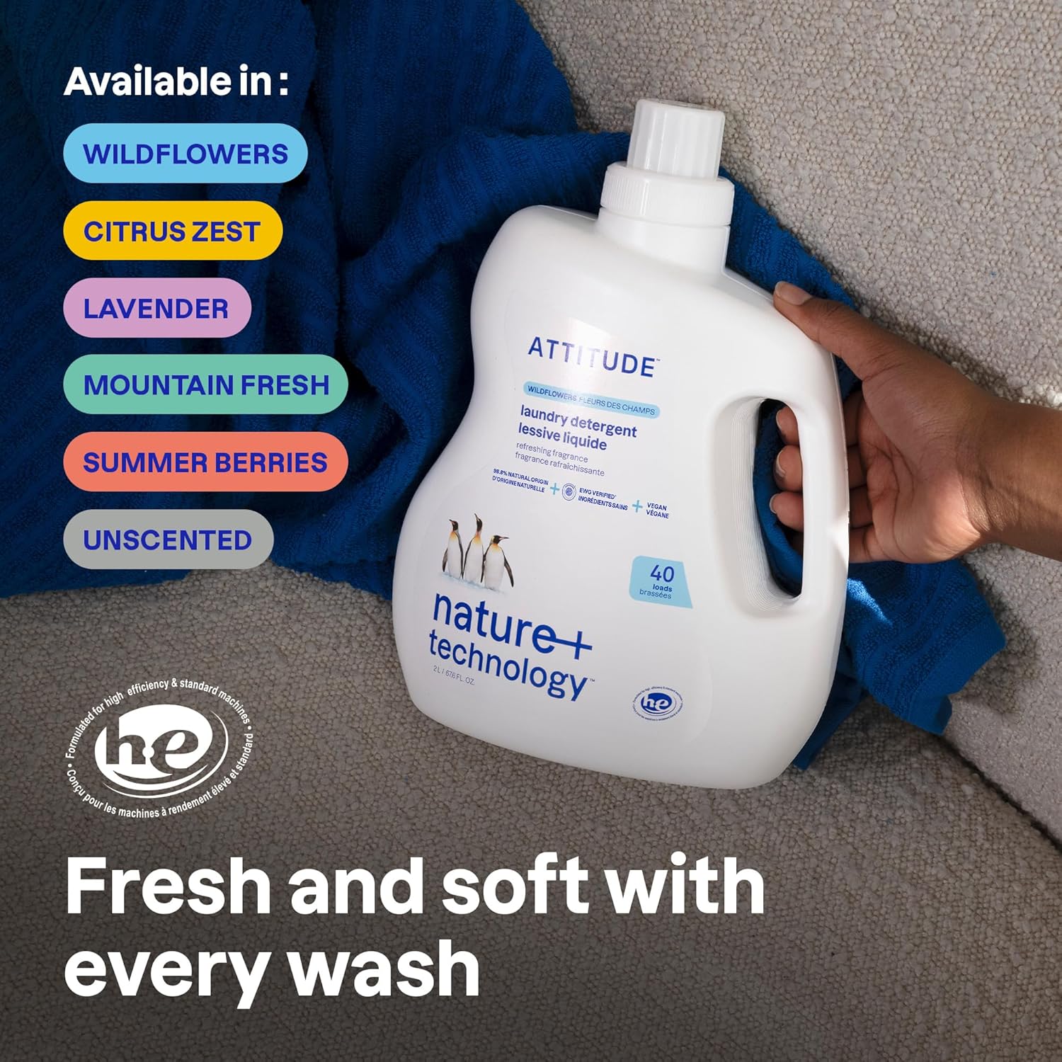 ATTITUDE Liquid Laundry Detergent 40 Loads 676 Fl Oz 1
