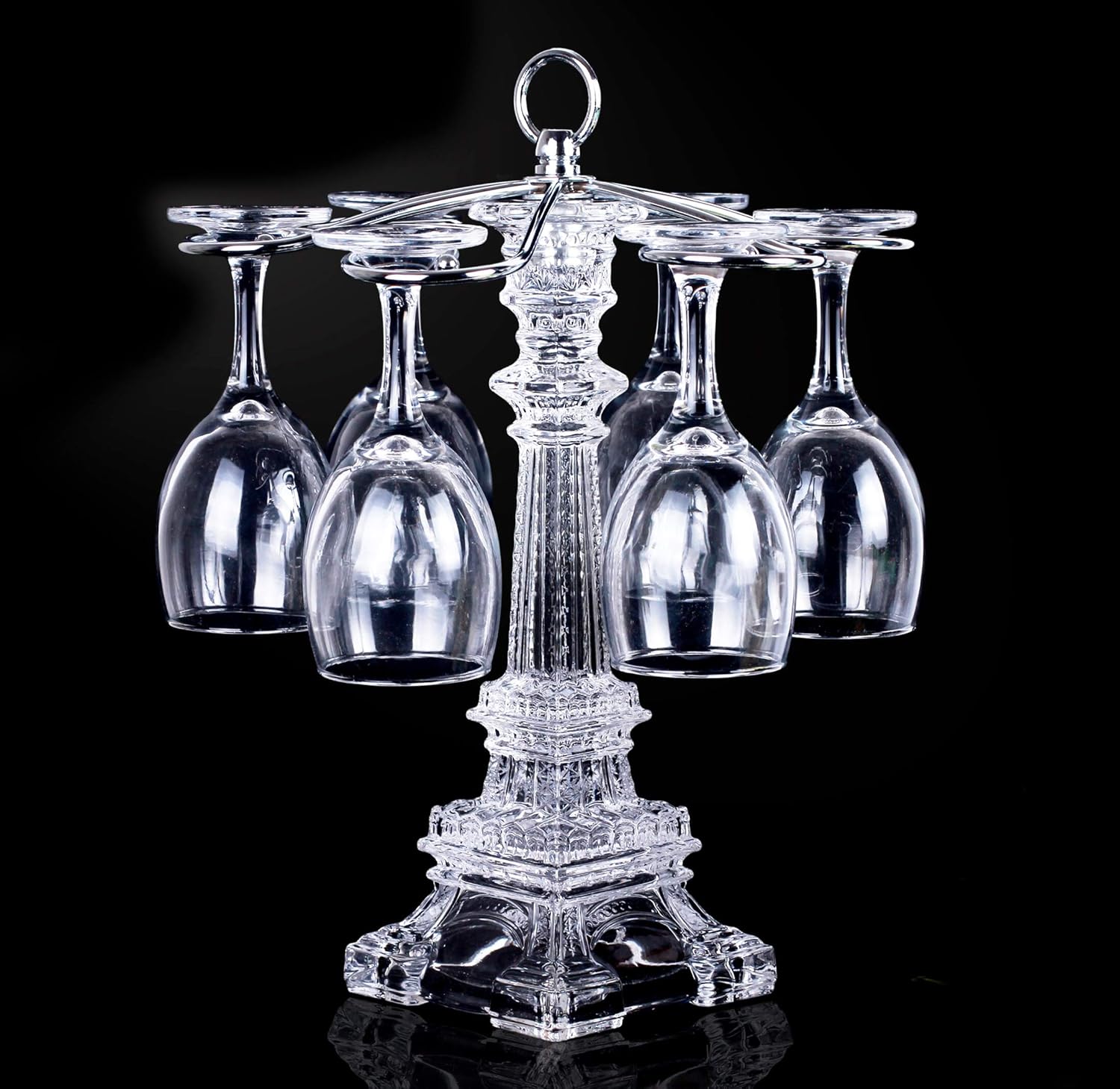 XINDAM 6 Hook Eiffel Tower Glass Stemware Rack