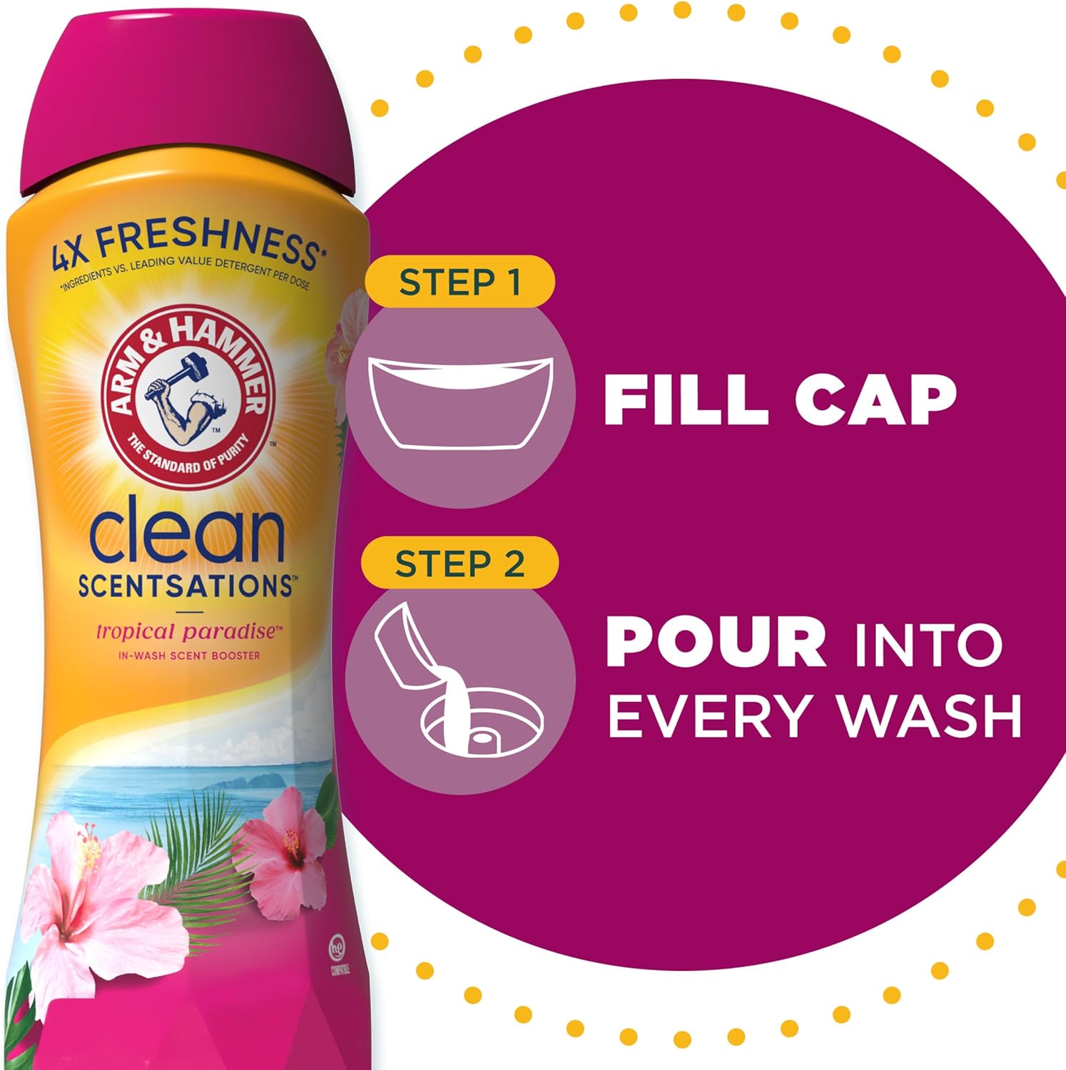 ARM HAMMER Clean Scentsations In-Wash Scent Booster Tropical Paradise 45 Oz