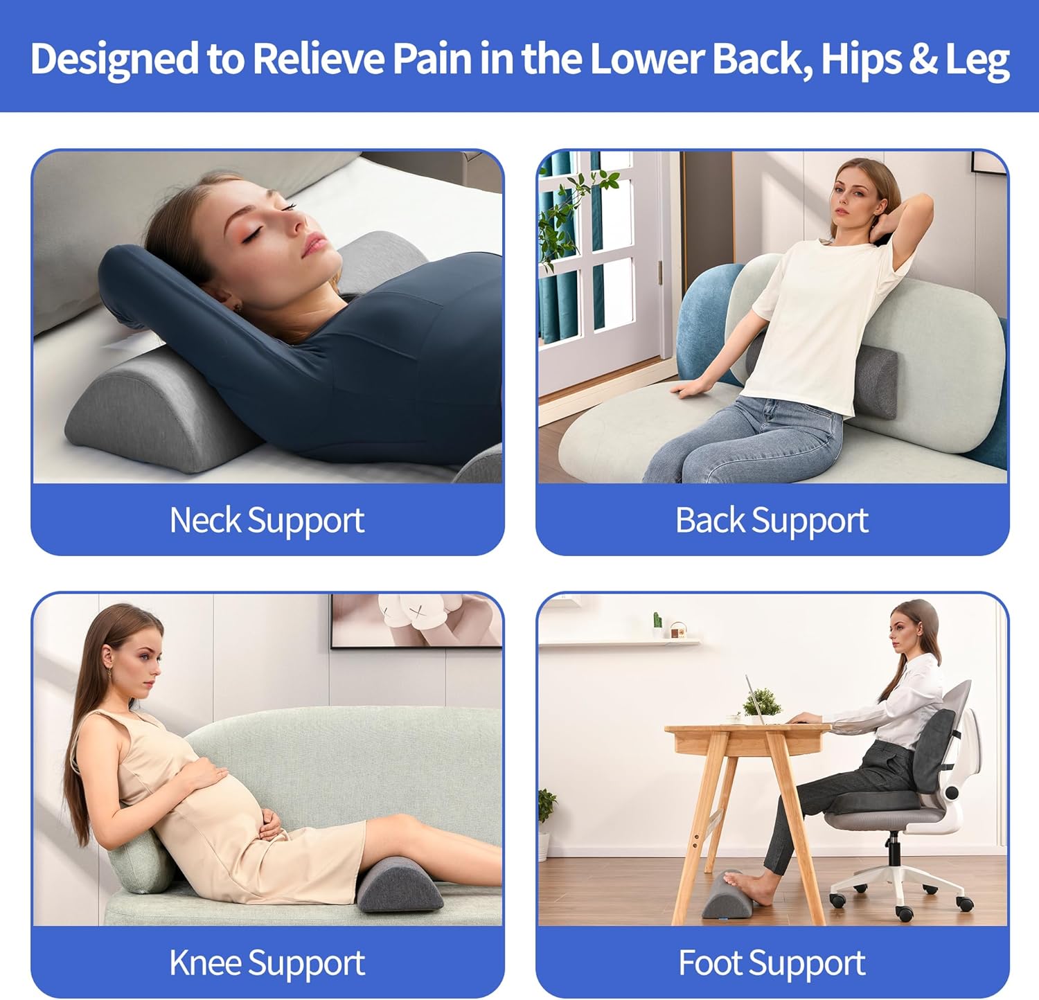 Zickskt Knee Pillow for Back Pain Relief
