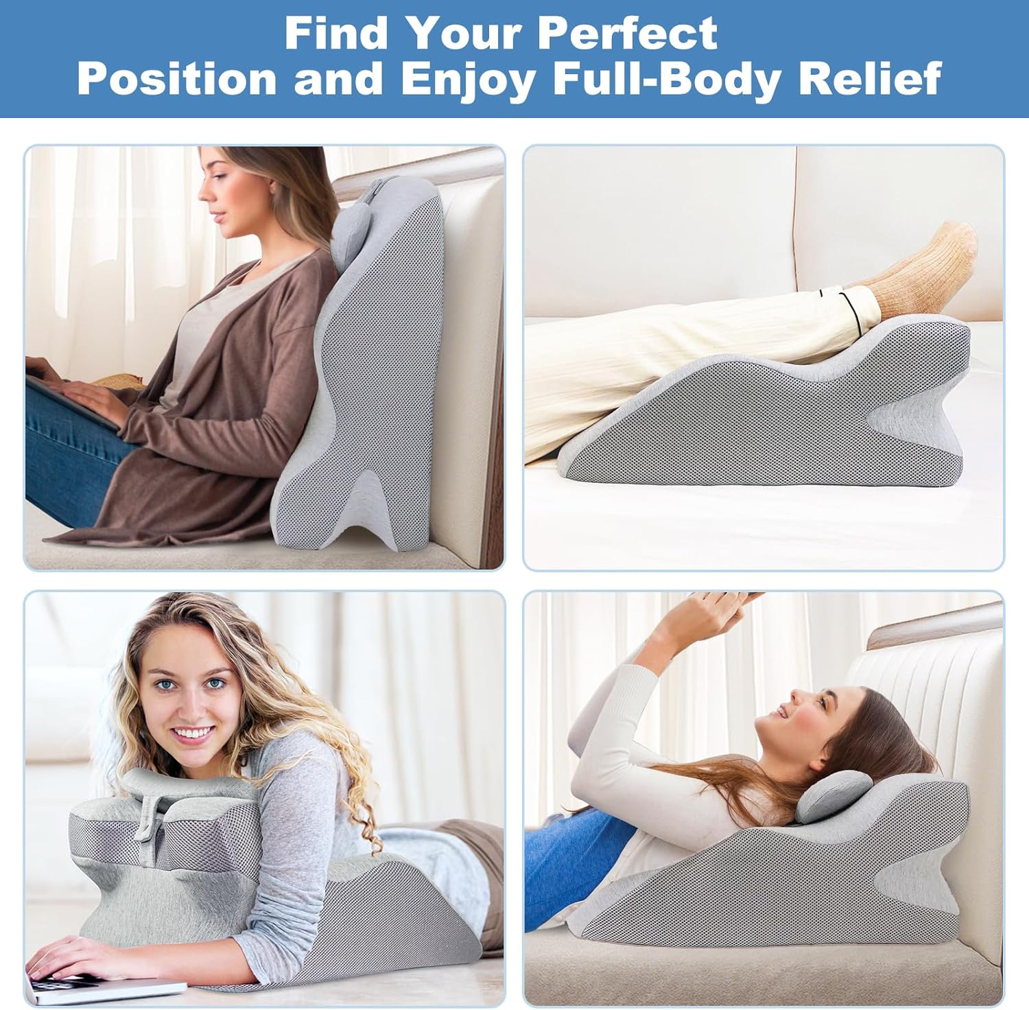 RQUXMT Face Down Prone Pillow - Ergonomic Support Wedge