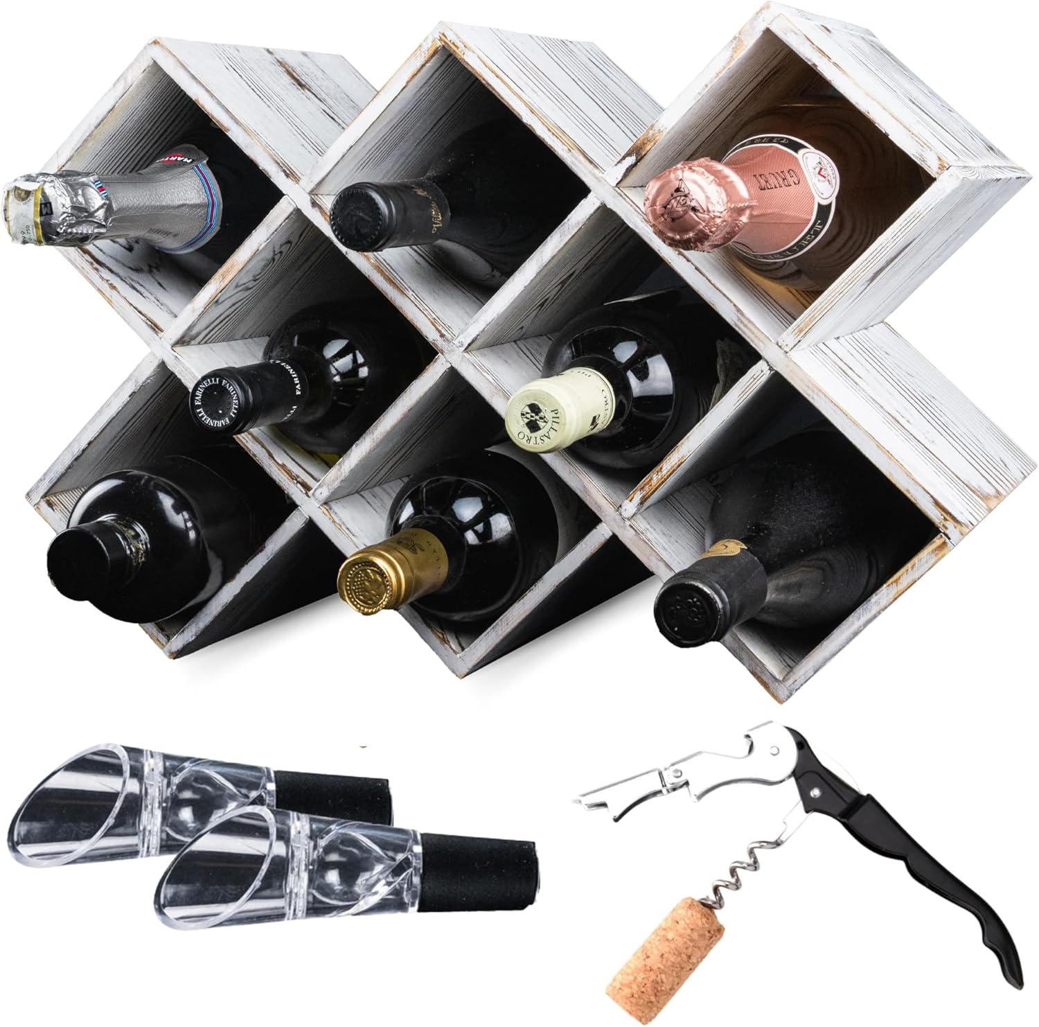 Penitent Man Trading Co Wooden Wine Rack