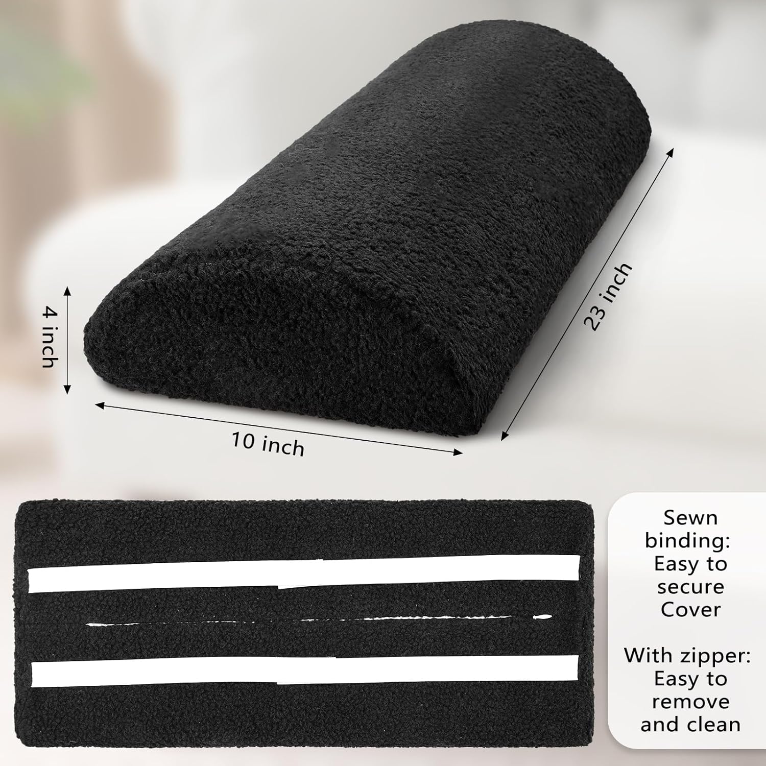 Wesiti Recliner Leg Support Pillow - Black