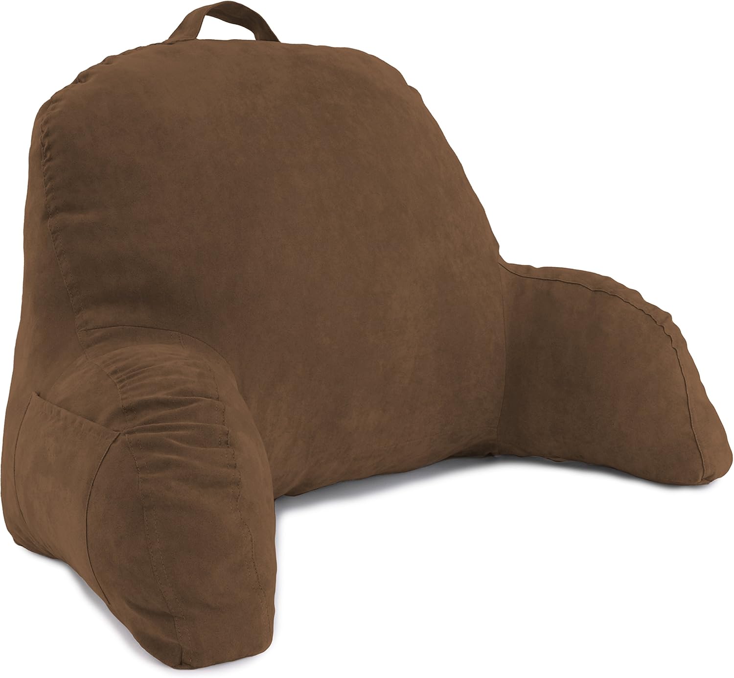Deluxe Comfort Microsuede Bed Rest Pillow Brown