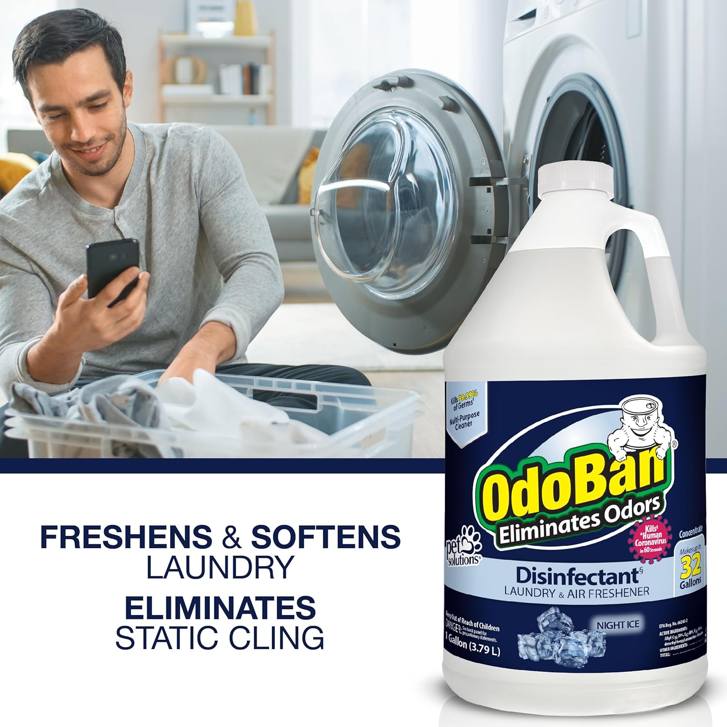 OdoBan Disinfectant 4 Gallons Night Ice Scent