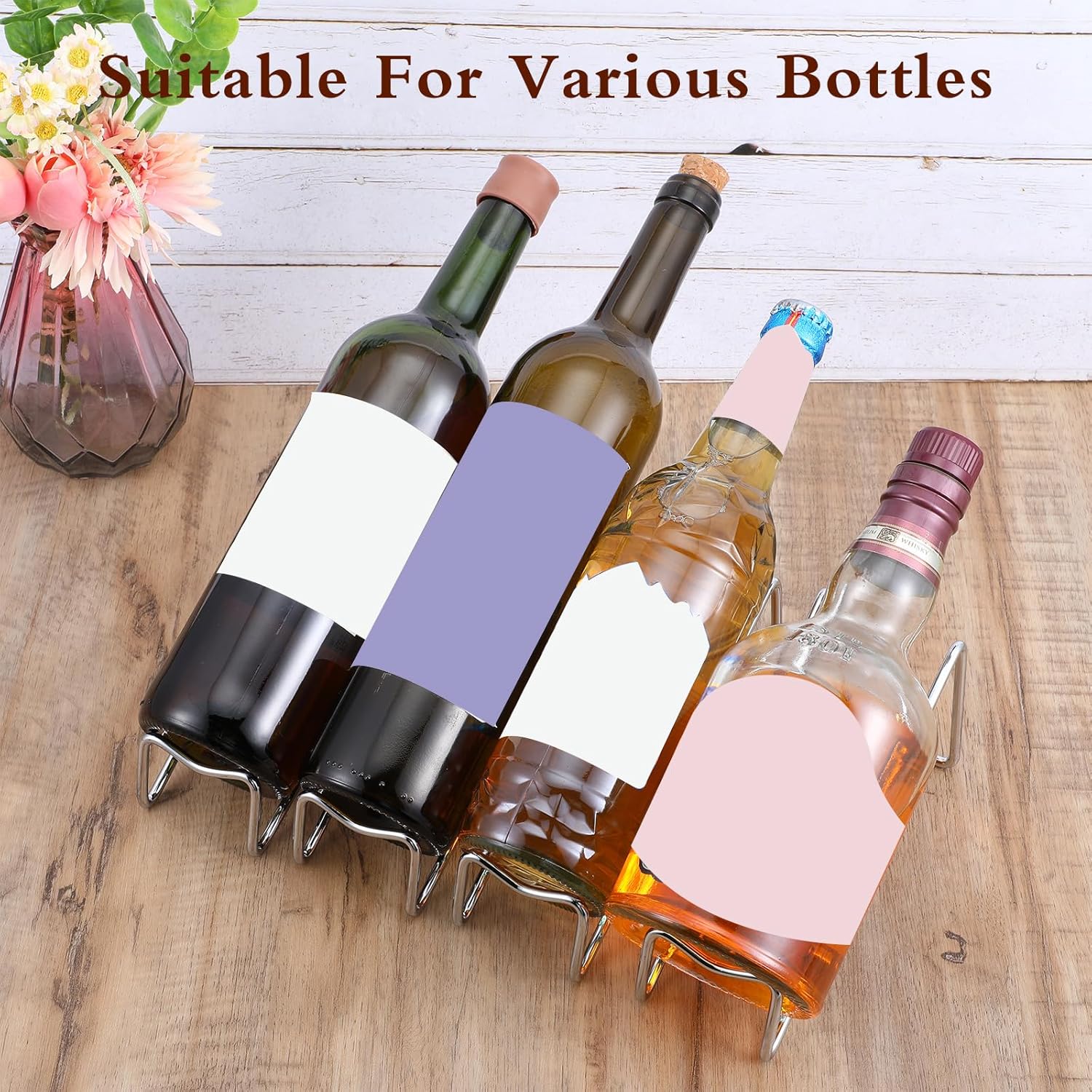 Tolare 4pcs Tabletop Wine Rack Organizer