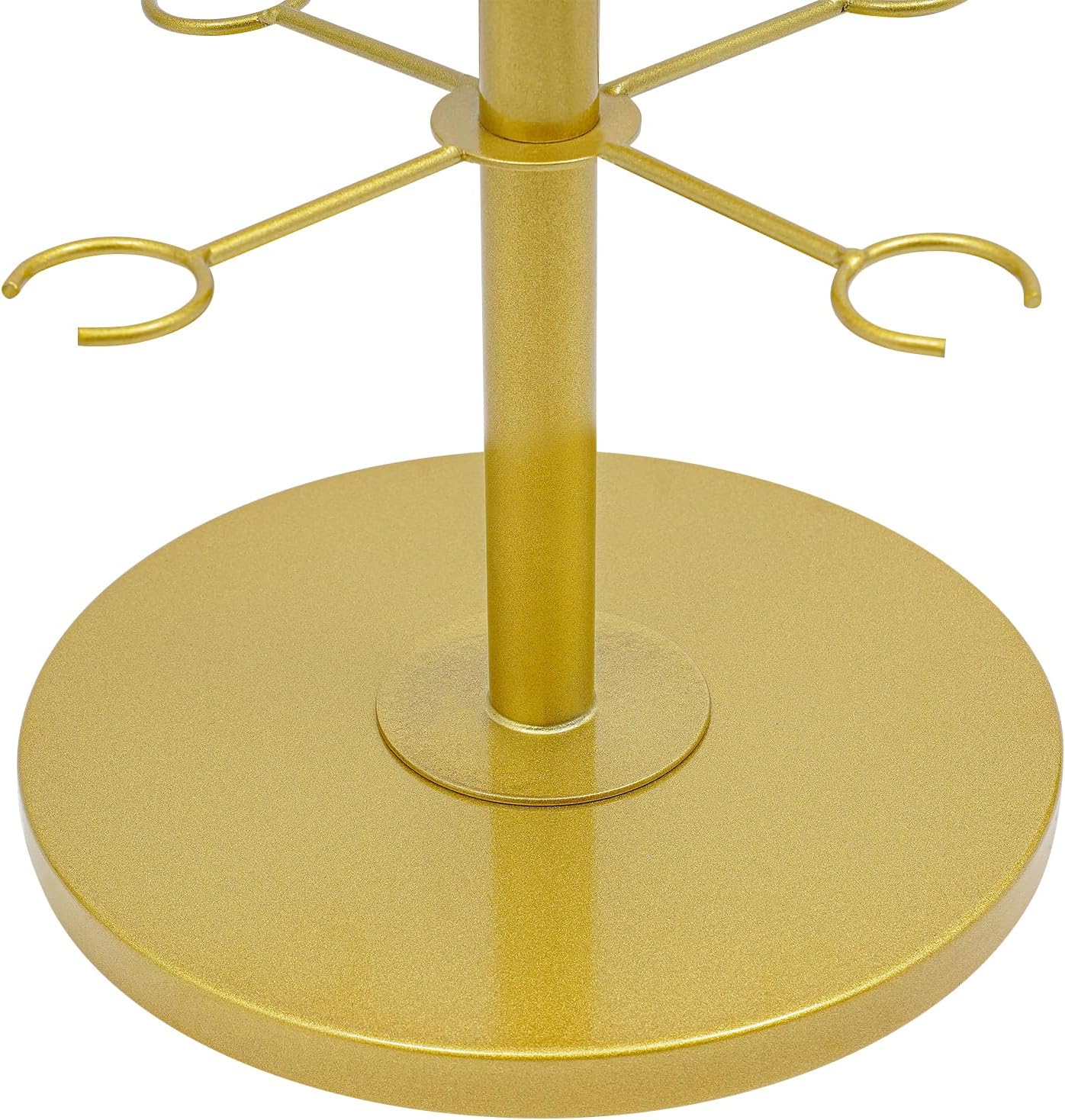2 Pack Wine Glass Rack with 4 Tiers and 16 Glass Capacity Gold