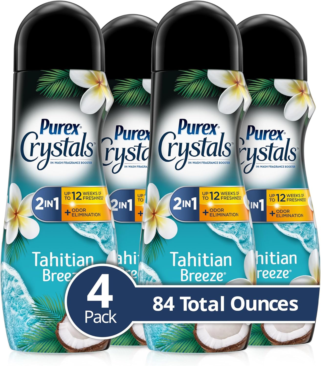 Purex Crystals Tahitian Breeze 21 Ounce Pack of 4