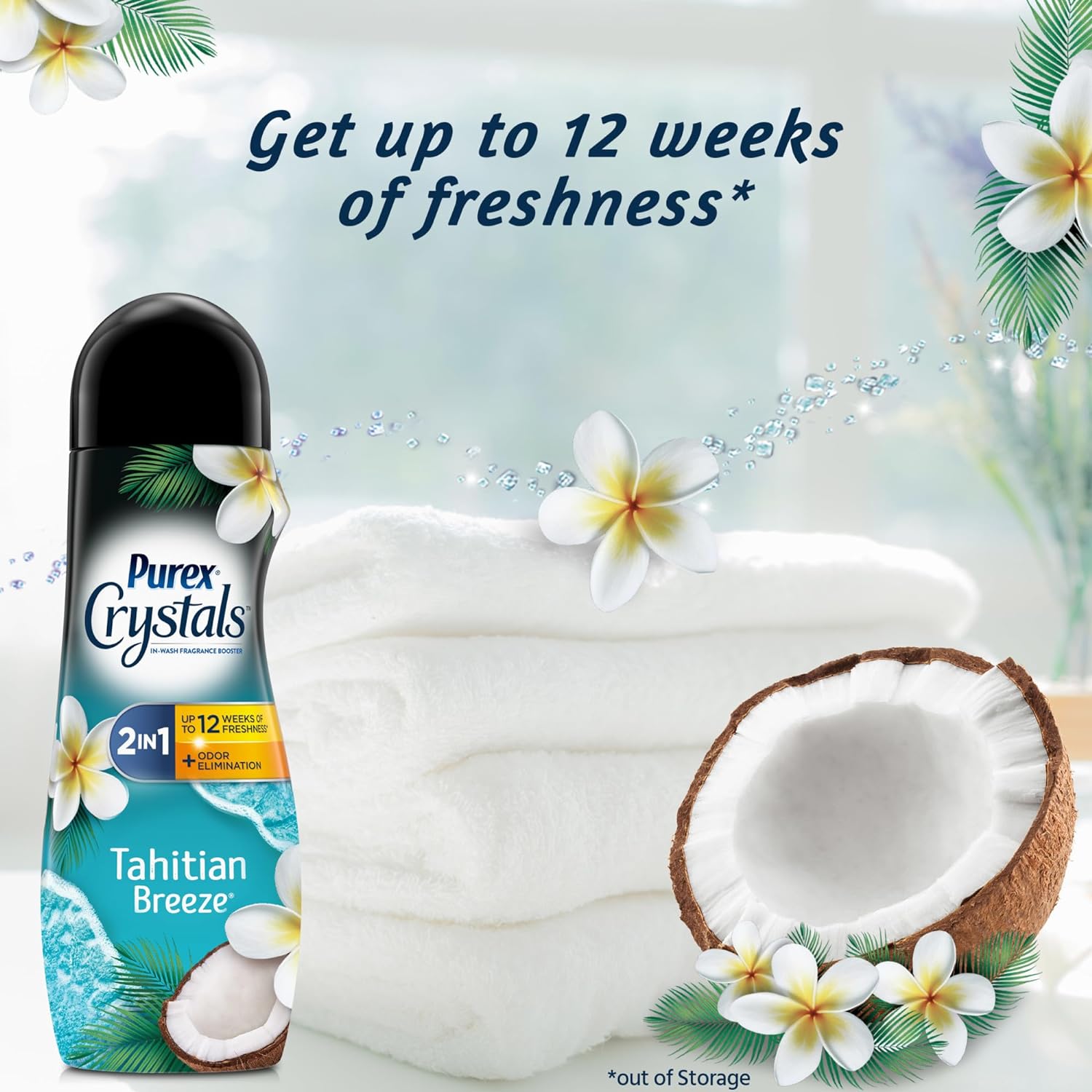 Purex Crystals Tahitian Breeze 21 Ounce Pack of 4