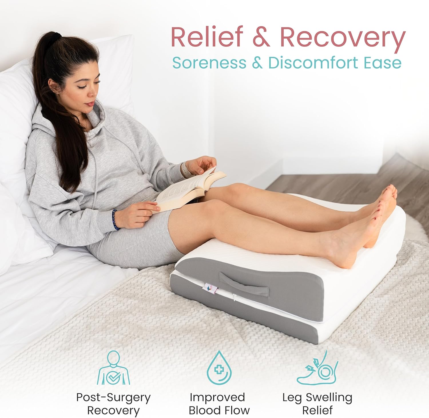 Zomaple Adjustable Leg Elevation Pillow for Recovery