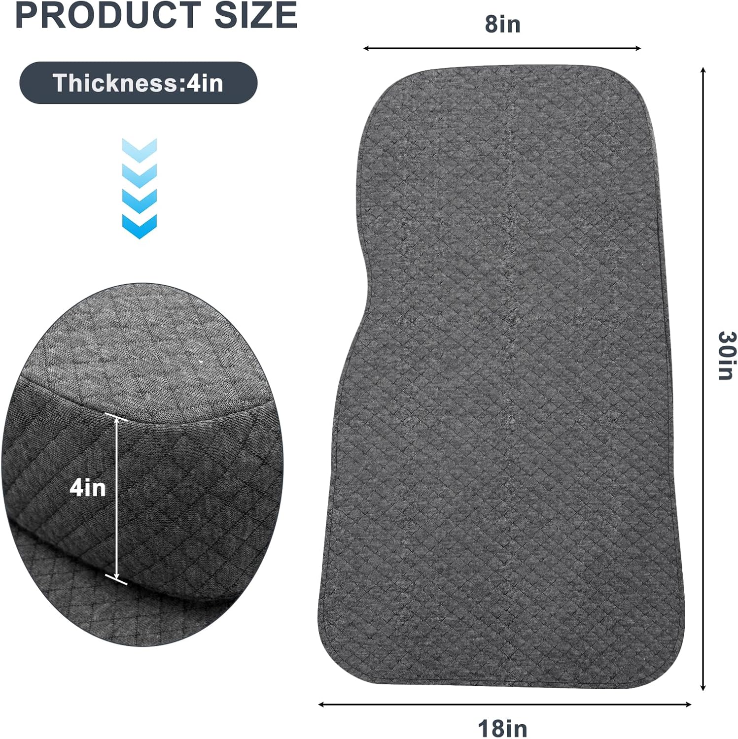 FOUXTEL Memory Foam Knee Pillow for Side Sleepers