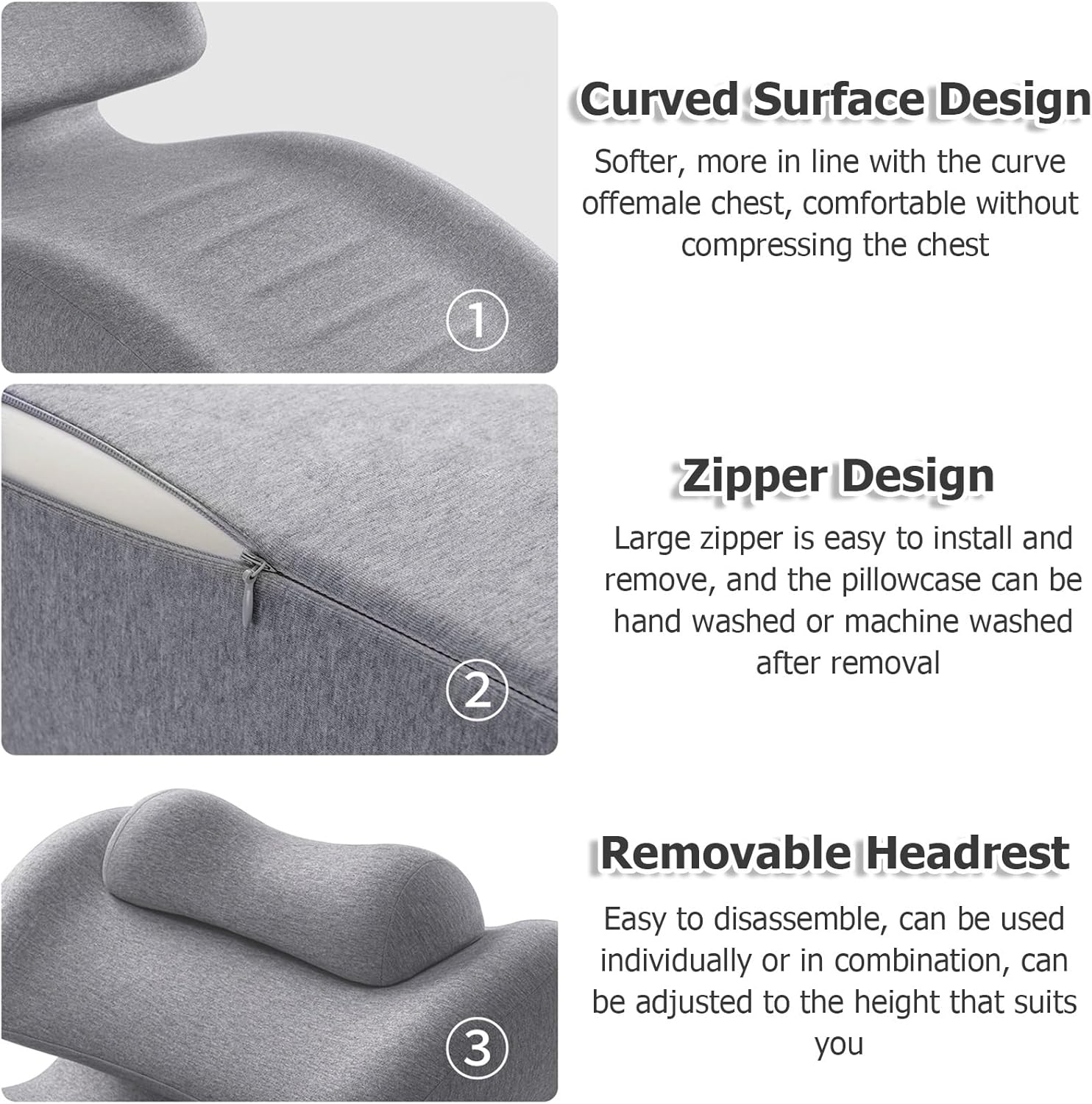 JYHHCYS Memory Foam Prone Pillow for Back Pain Relief