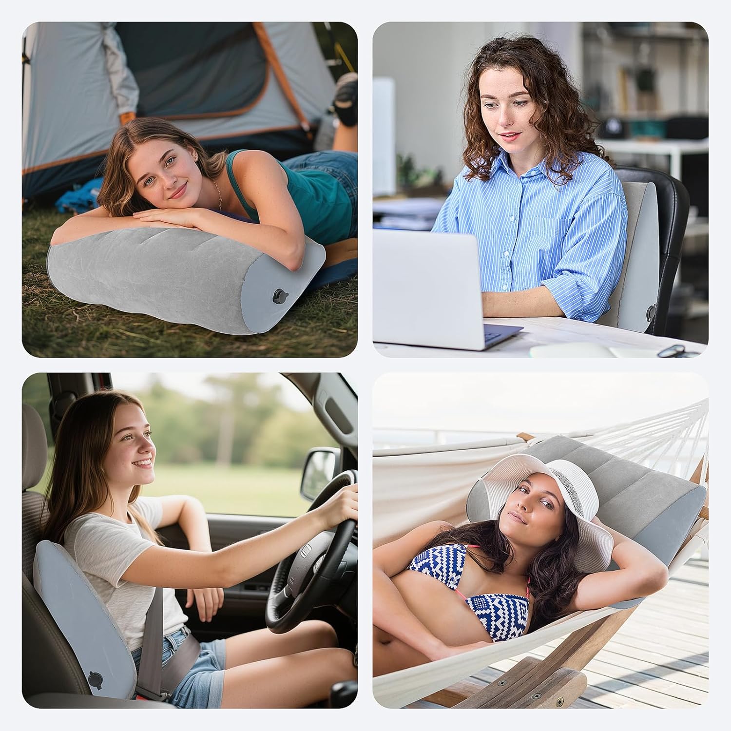 JCDOBEST Portable Inflatable Wedge Pillow 2 Pack 1