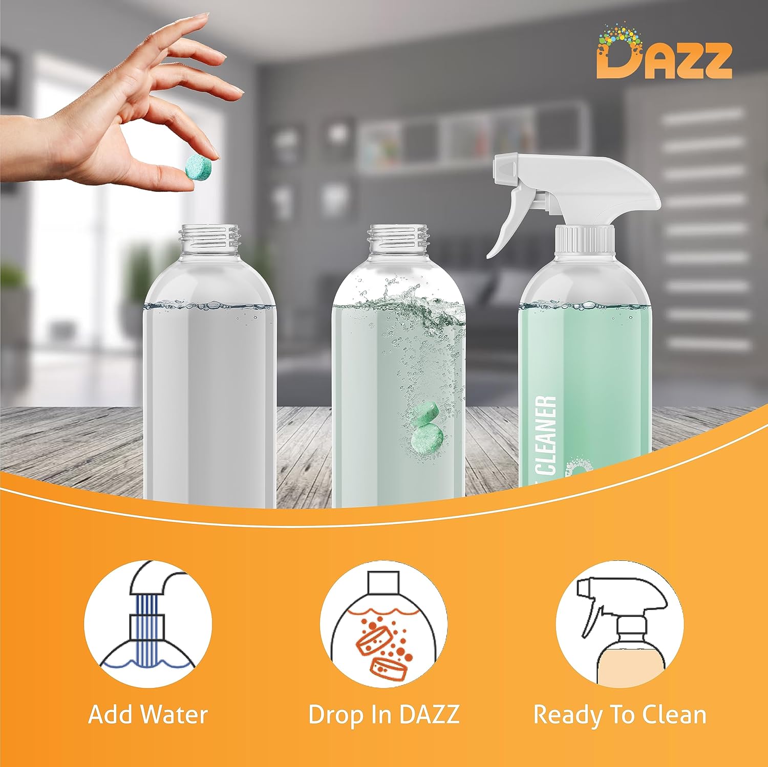 Dazz Whole House Starter Kit - 3 Bottles 6 Refills