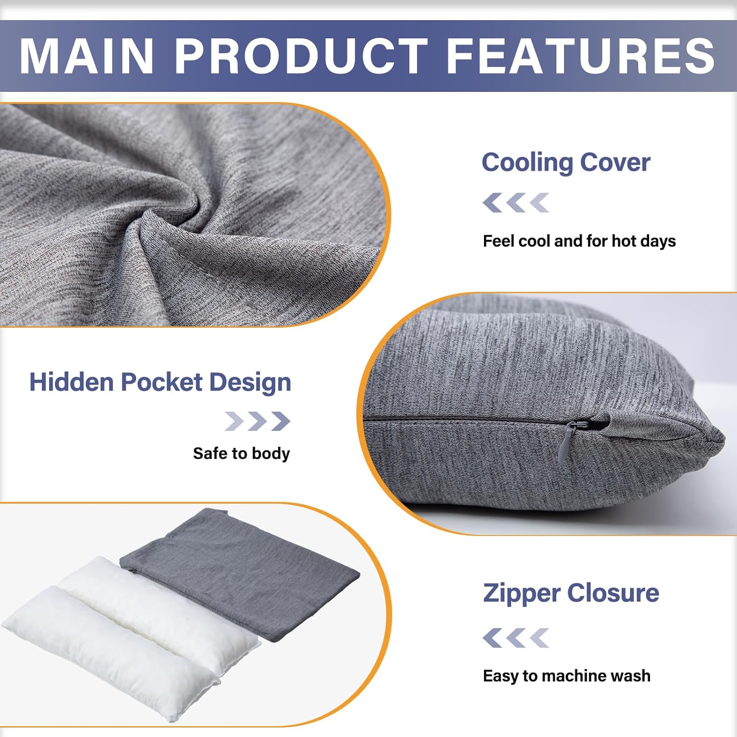 1 MIDDLE ONE Arm Pillow with Cooling Cover