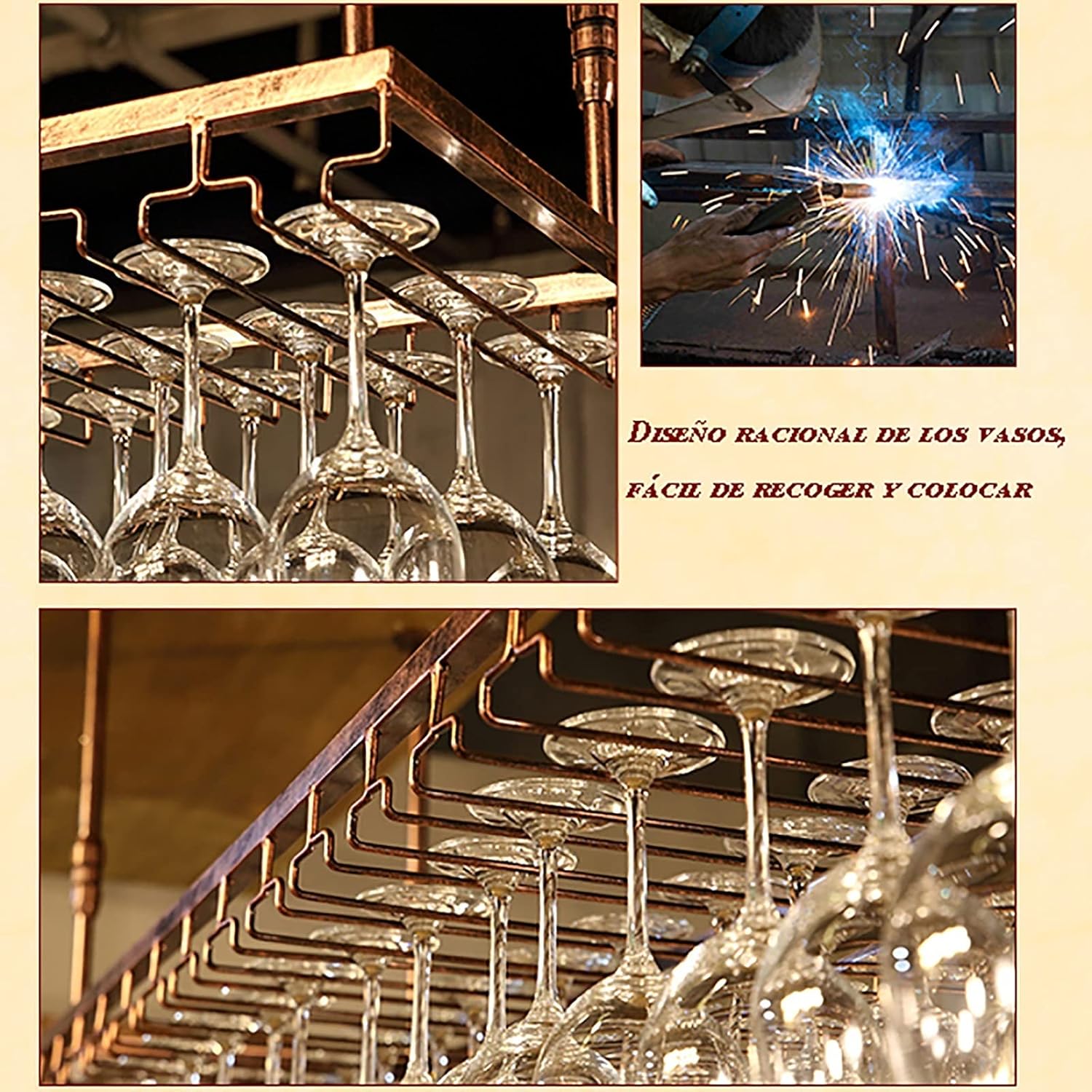 ZJDYDY Bronze Wall-Mounted Wine Rack
