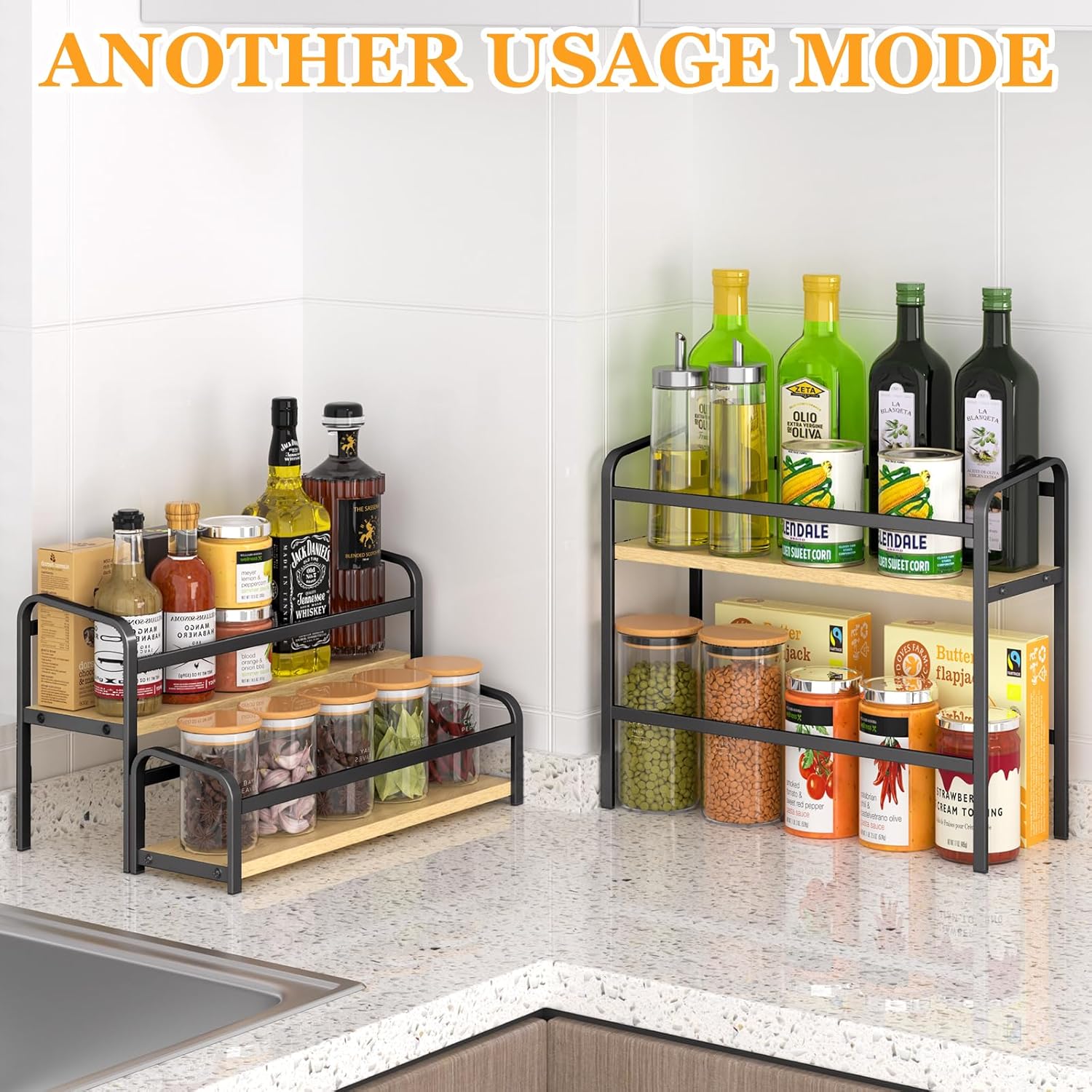 12 Bottle Coffee Syrup Rack 3 Tier with Magnetic Installation