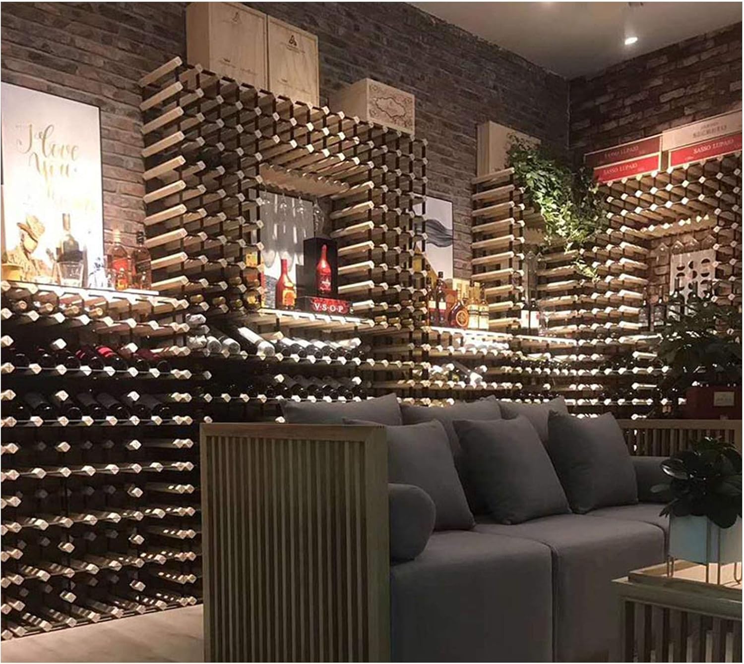 BOCbco Geometry Tabletop Wine Racks 4-Bottle Storage