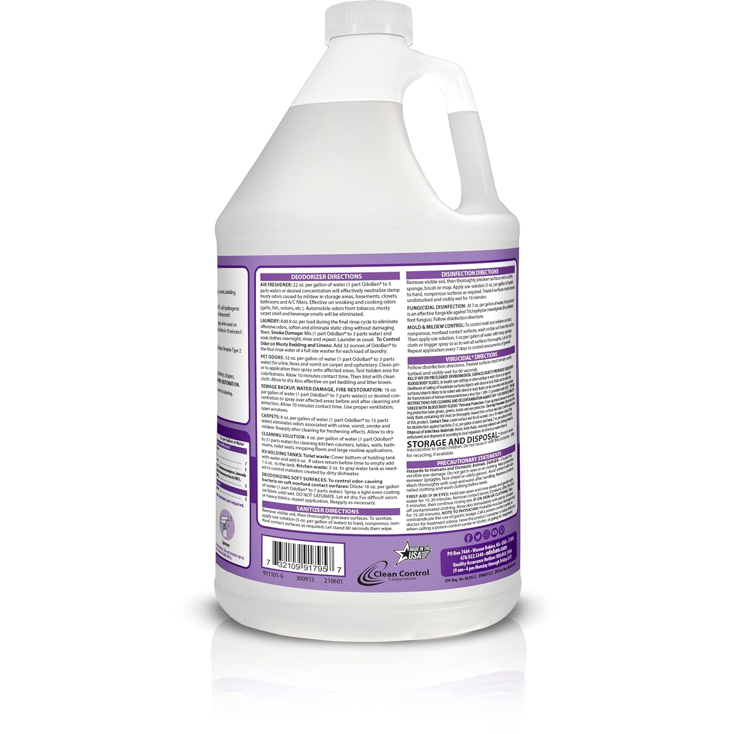 OdoBan Disinfectant 2 Gallons Lavender Scent