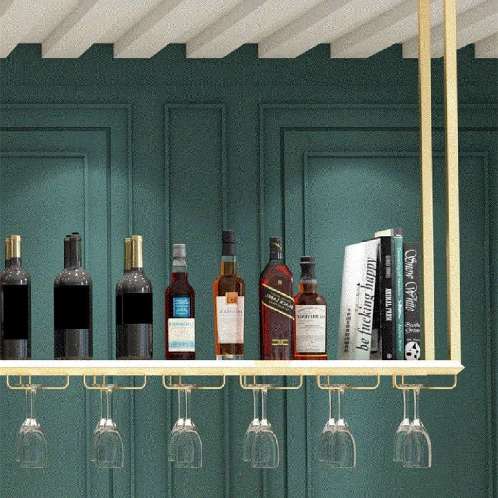 ZJDYDY Wall-Mounted Wine Rack with Gold Decor