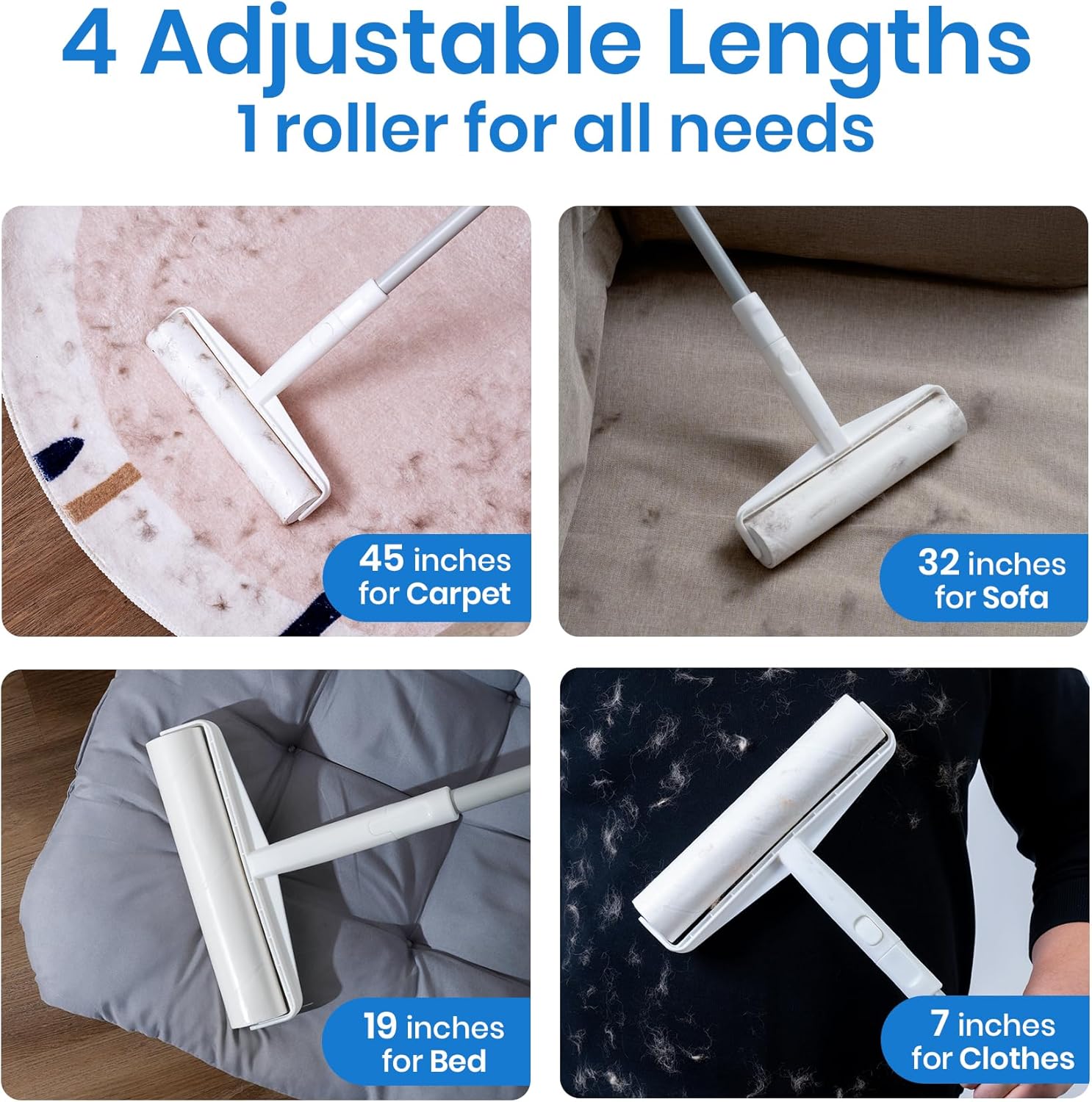 DELOMO Large Lint Roller Refill 360 Sheets