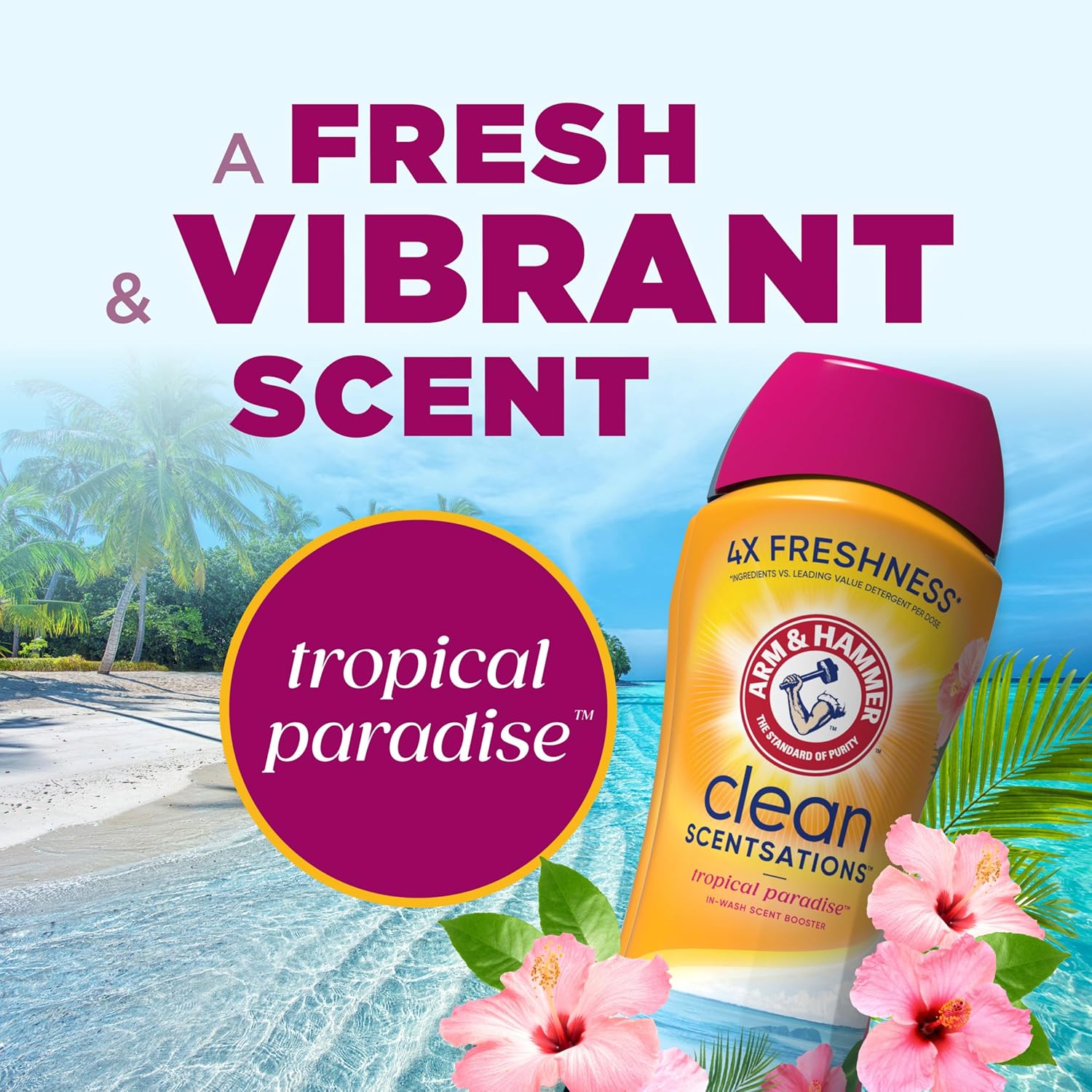 ARM HAMMER Clean Scentsations In-Wash Scent Booster Tropical Paradise 45 Oz