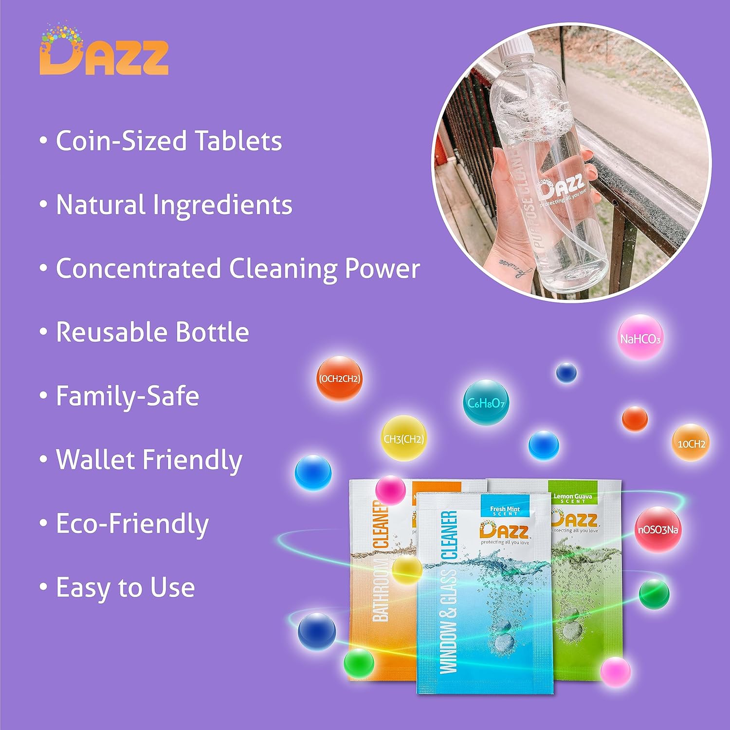Dazz Whole House Starter Kit - 3 Bottles 6 Refills