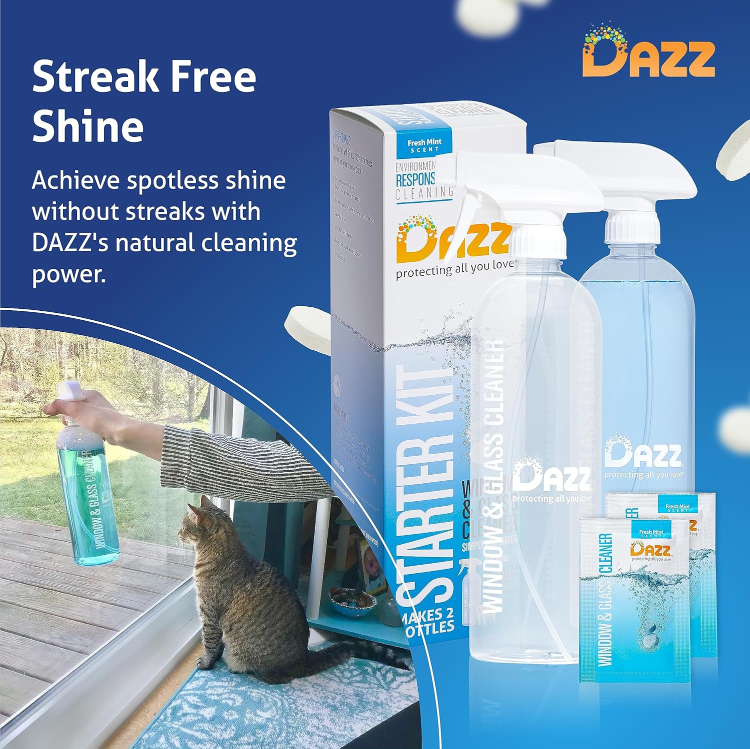 Dazz Whole House Starter Kit - 3 Bottles 6 Refills