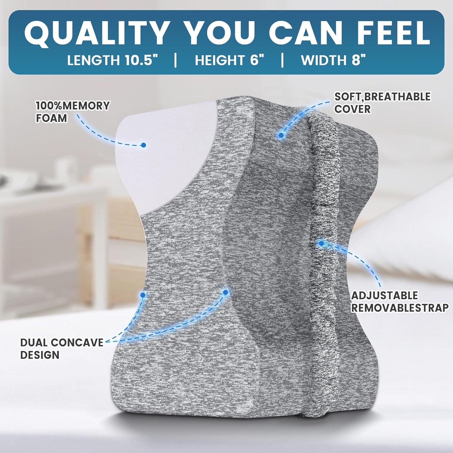 UJPFEO Knee Pillow for Side Sleepers and Pain Relief