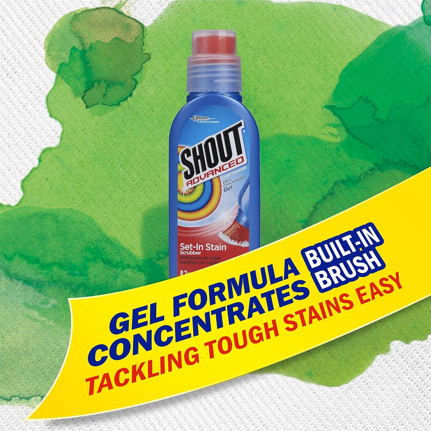 Shout Advanced Stain Remover Gel with Brush 87oz 1