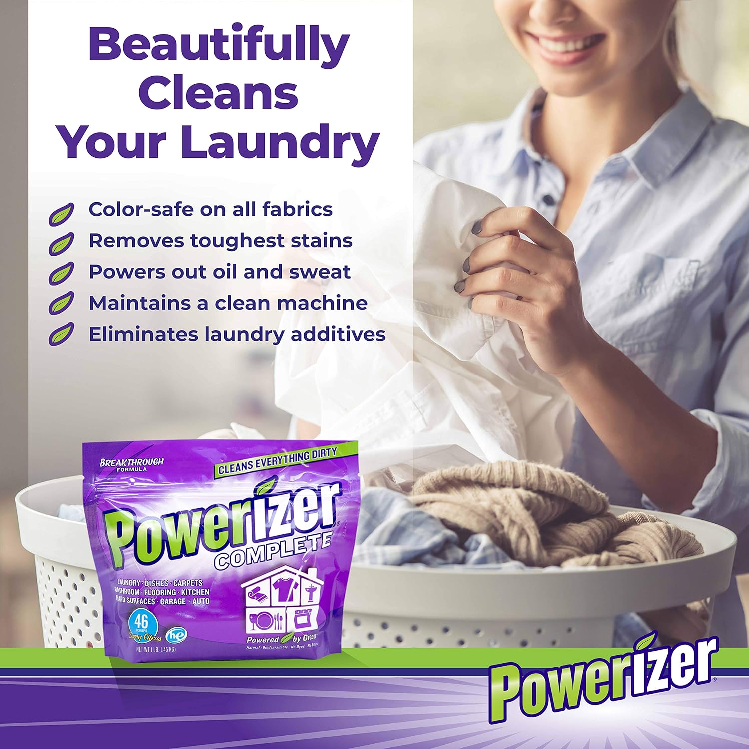 Powerizer 6-in-1 Laundry Multi-Purpose Cleaner Powder